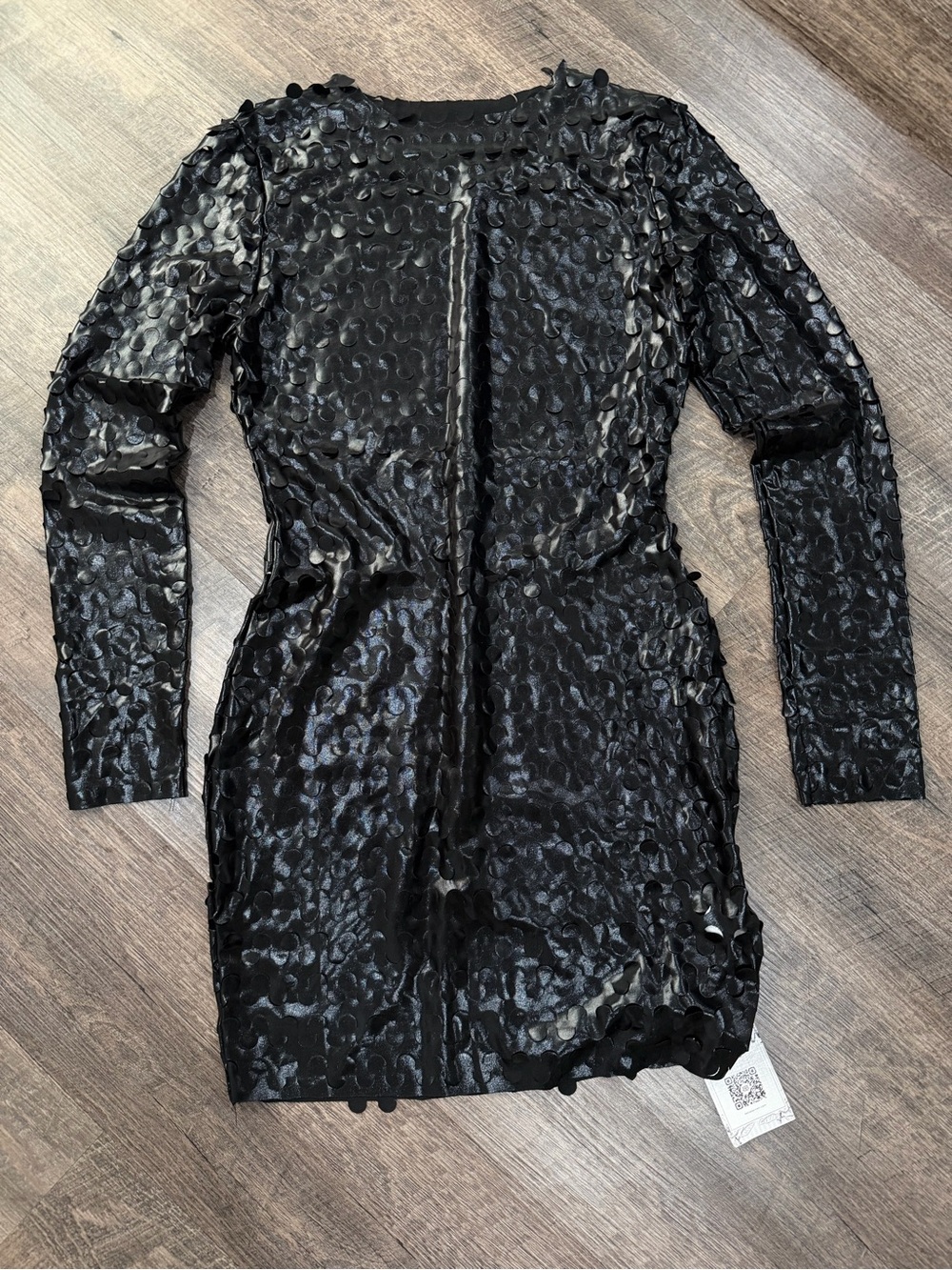 Bella Barnett Black Textured Mini Dress